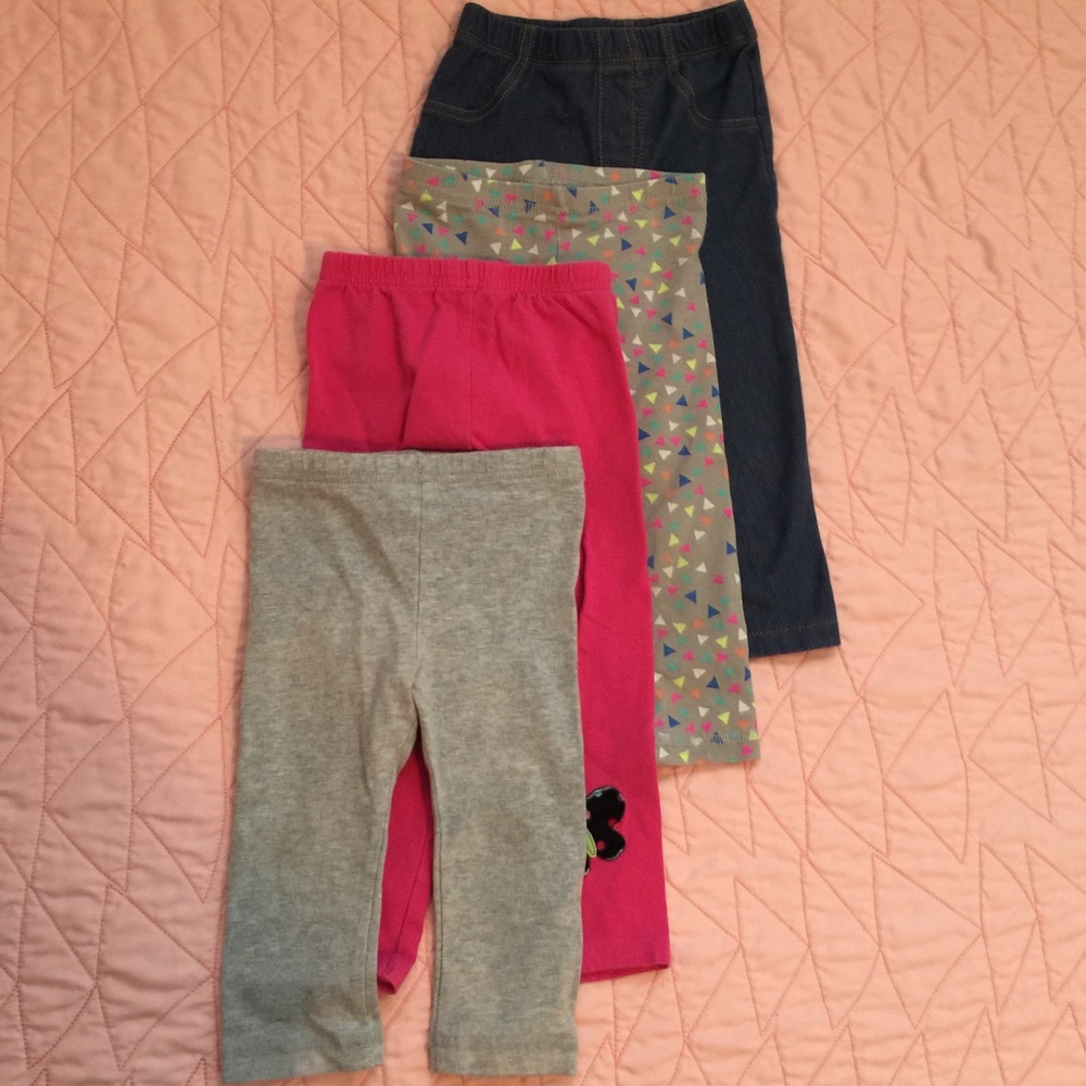Girls leggings; 4 pair